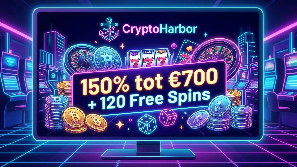 CryptoHarbor bonus scherm